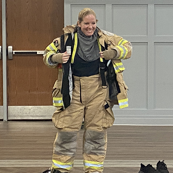 City of Walker Fire Dept. fire fighter in gear